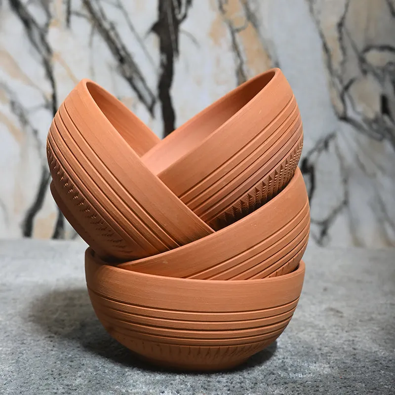 Rhea Terracotta Serving Bowl (220 mL) - Set Of Six media 3