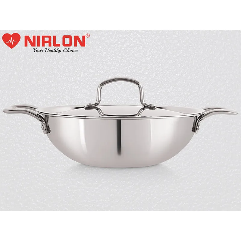 Nirlon Kadhai With Lid - 1500 mL/8 Inches media 4