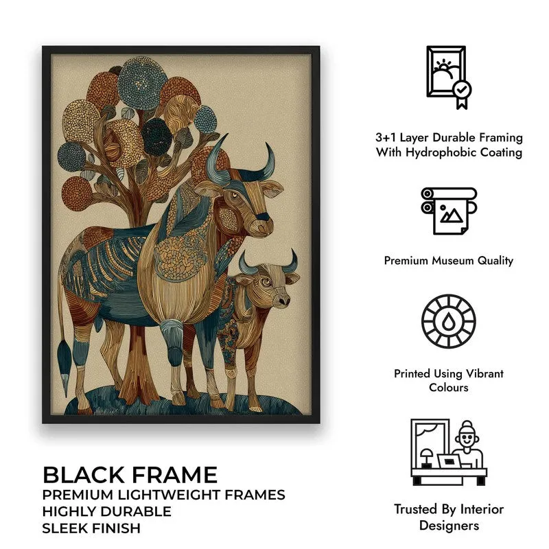 Suravi Canvas Wall Painting With Black Frame media 9
