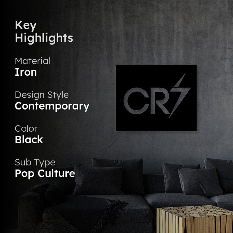 Cristiano Ronaldo Black Iron Wall Accent media 2