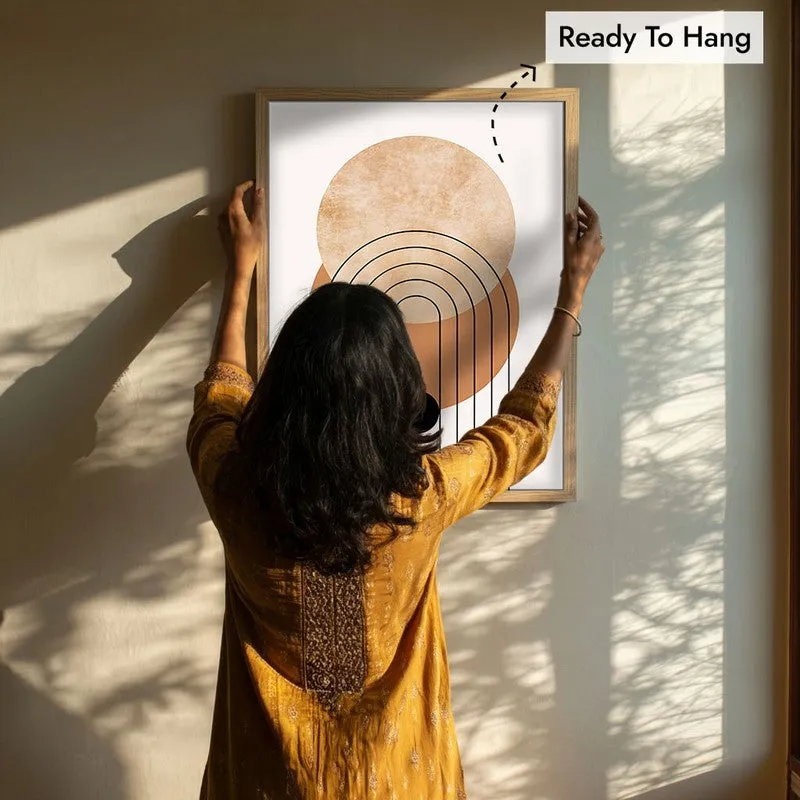 Centered Harmony Canvas Wall Painting With Brown Frame media 8
