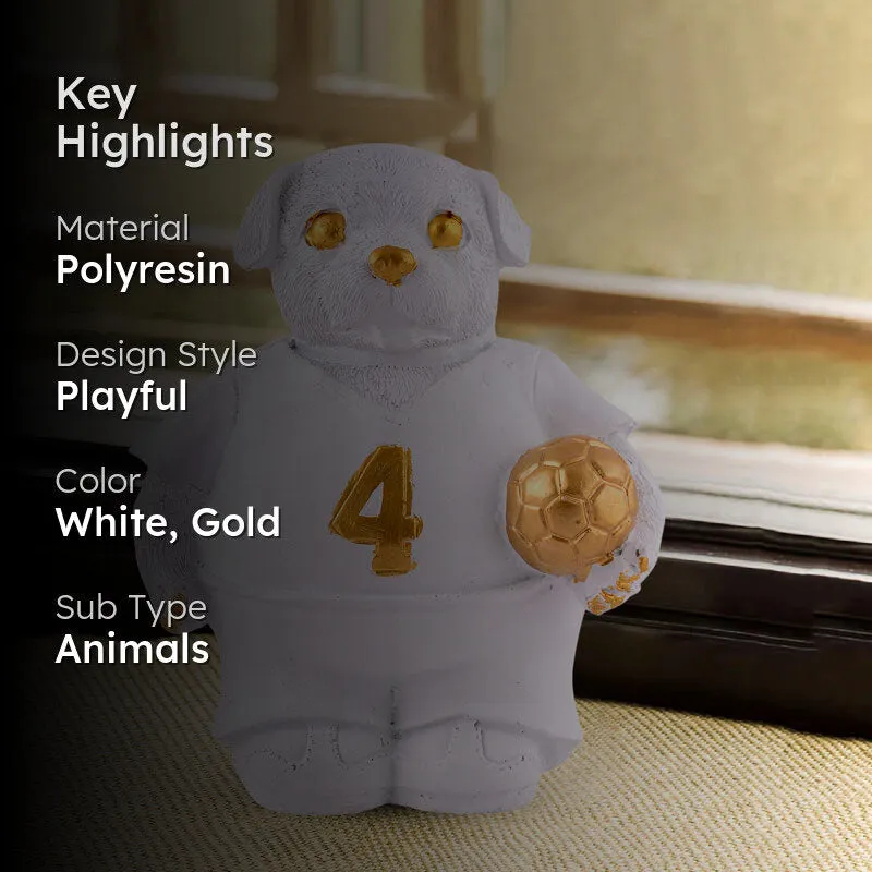 K9 Kicker Painted Polyresin Showpiece - White media 2
