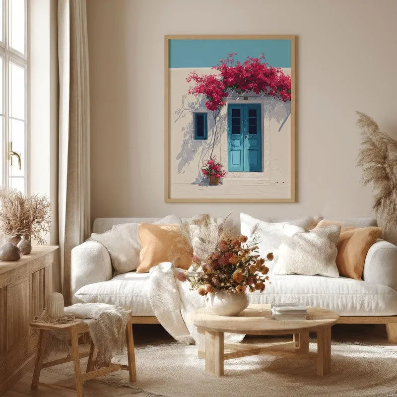 Blooming Vacation Canvas Wall Painting - Brown Frame media 4