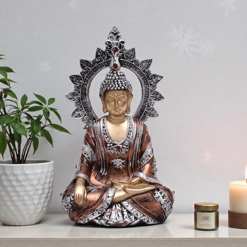 Divine Stillness Buddha Idol - Copper media 1