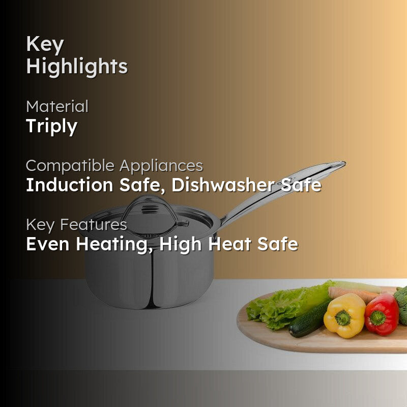 Soqo Induction Safe Saucepan With Lid - 1500 ML / 6 Inches media 2