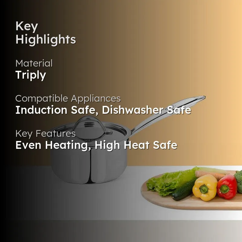 Soqo Induction Safe Saucepan With Lid - 1500 ML / 6 Inches media 2