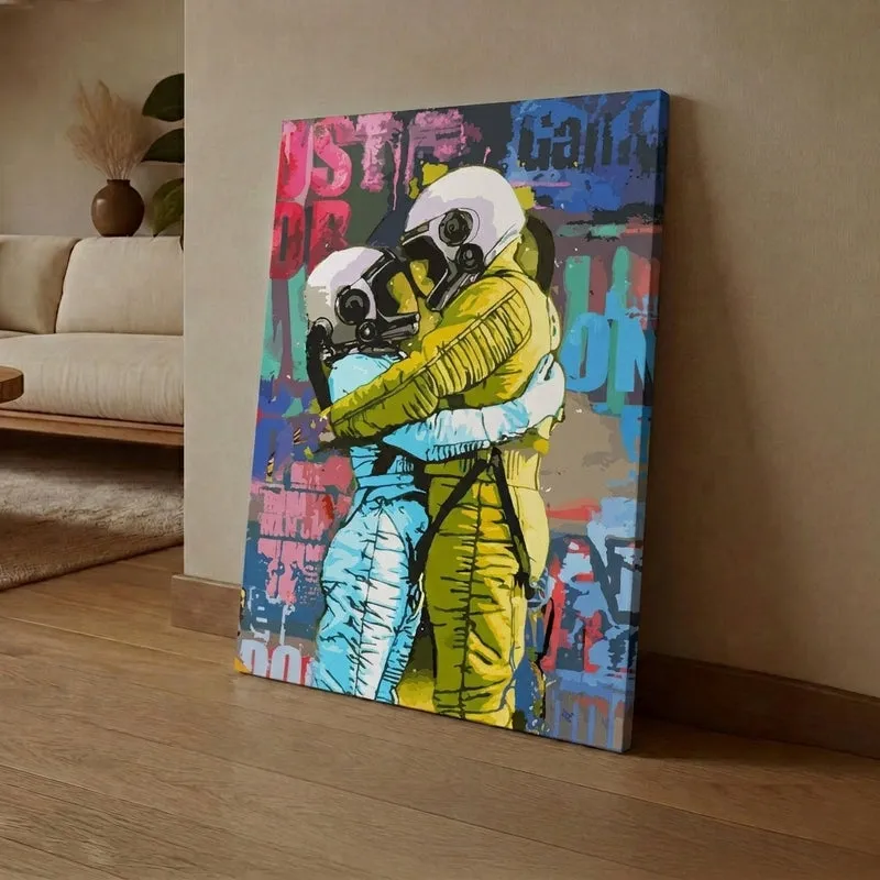 Rider Couple Wall Painting media 1