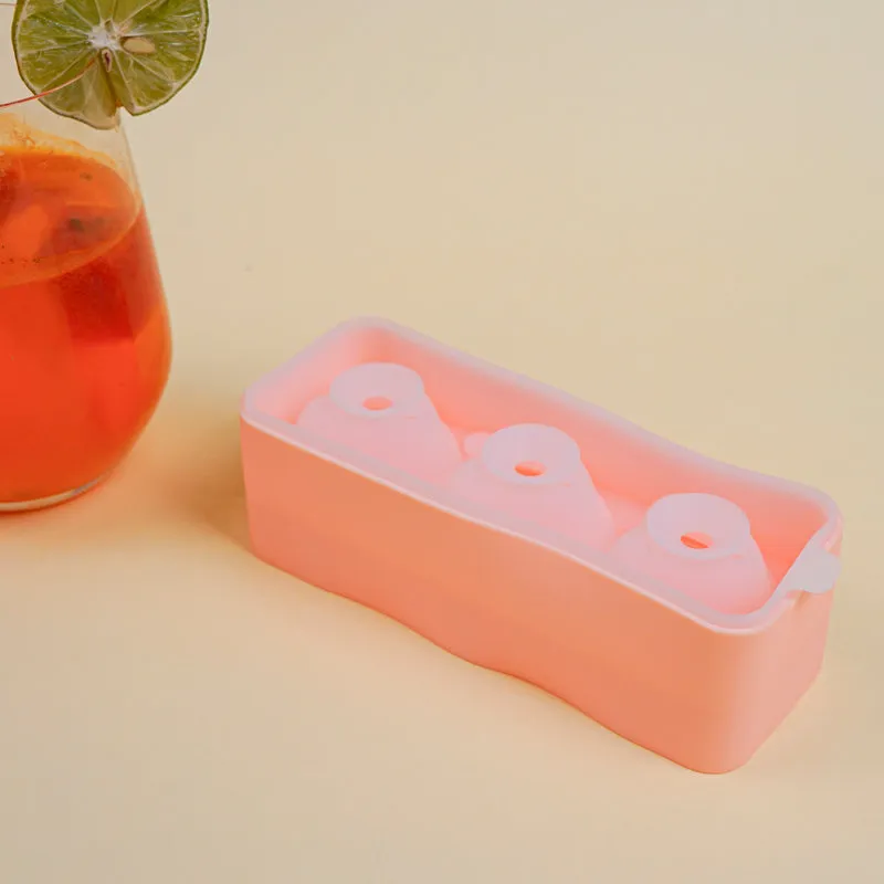 Heart Silicone 3-Cube Ice Mould - Peach media 3