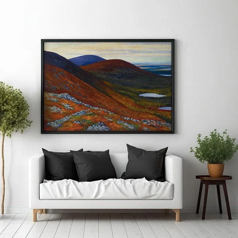 Autumn Wonder Landscape Canvas Wall Painting - Black Frame media 3