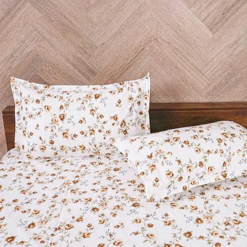 Ramisa Floral Cotton Bedsheet (Yellow) - 180 TC media 4