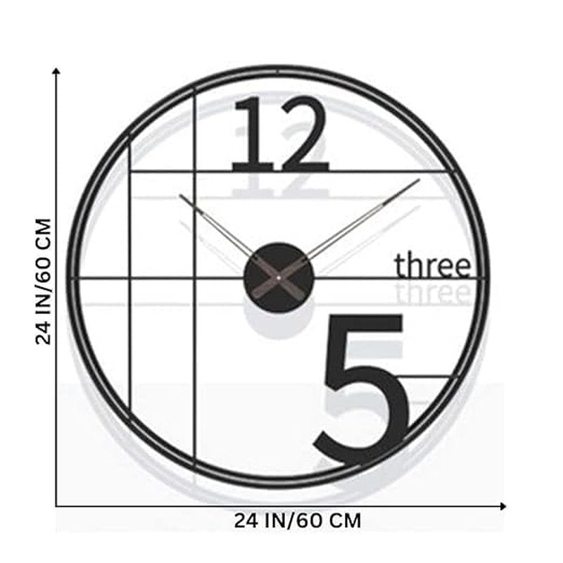 Gears Silent Wall Clock - Black media 6