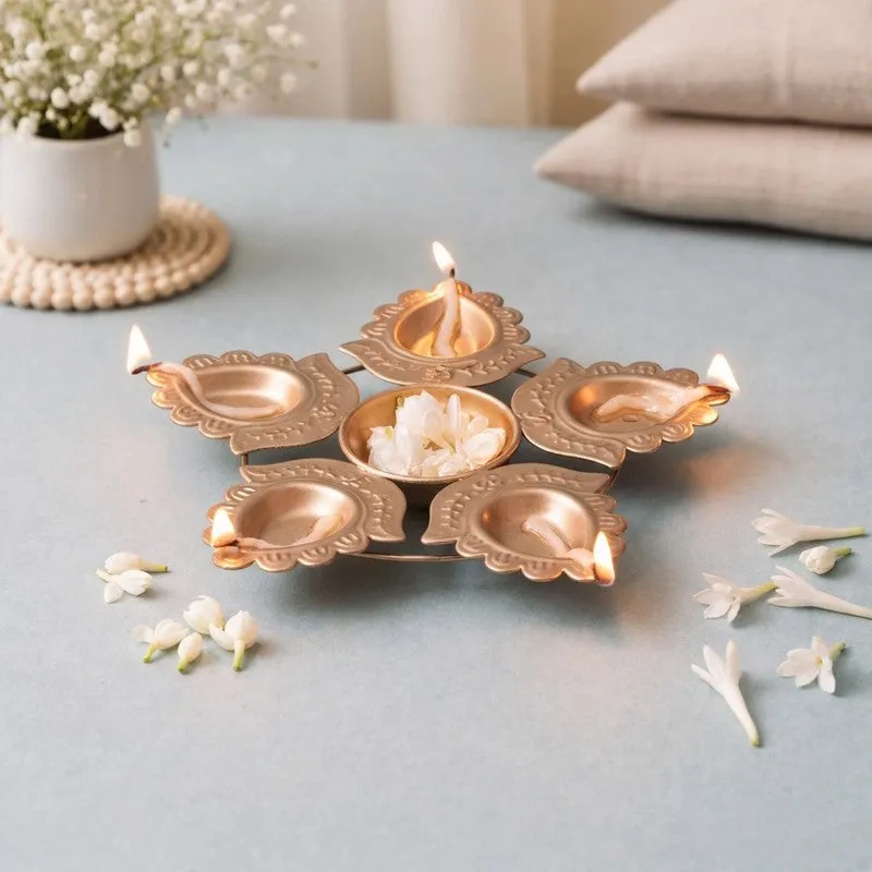 SaanjhGlow Metal Diyas media 1