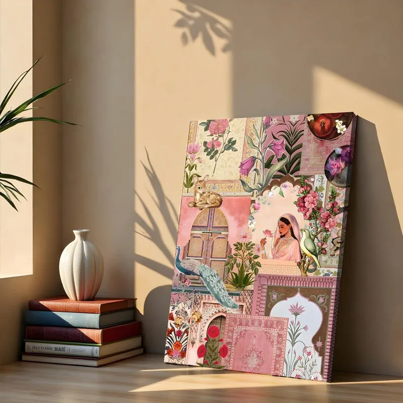 Floral Courtyard Serenity Canvas Wall Art media 6