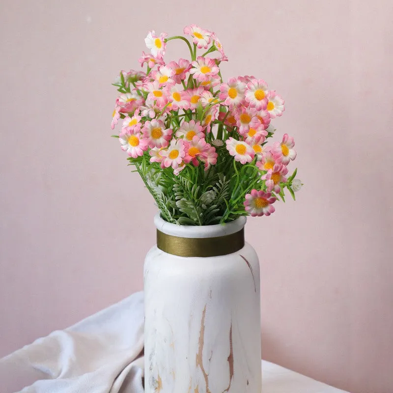 Bit Silk Daisy Artificial Flowers - Pink & Orange media 5