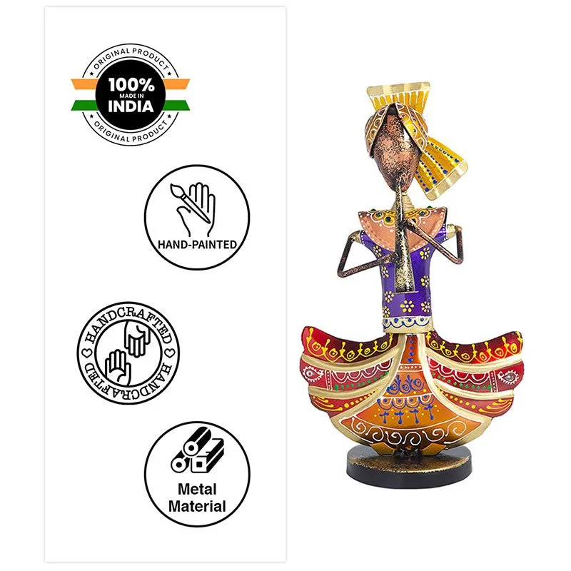 Folk Musician Iron Showpiece - Gold,Purple media 4