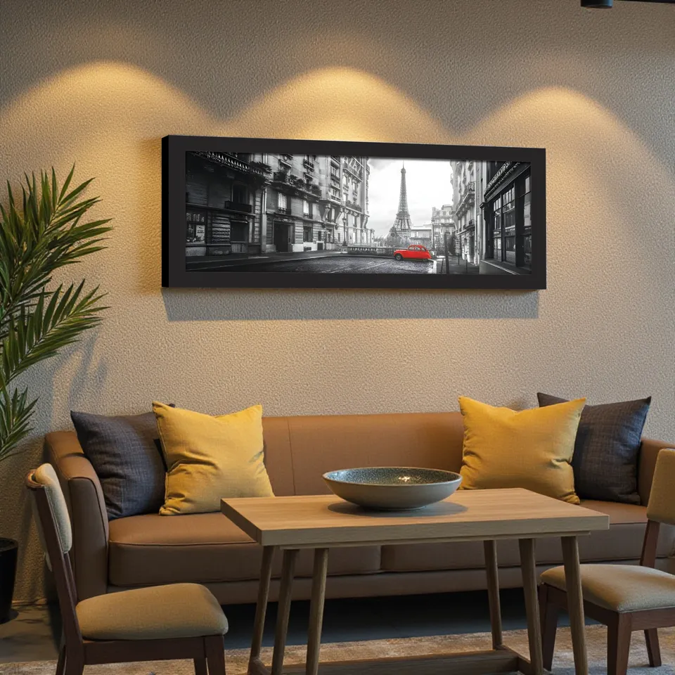 Classic Paris Street Wall Painting With Frame media 5