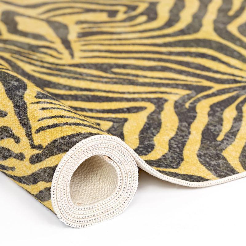 Fangorn Abstract Polyester Anti-Skid Carpet - Beige & Brown media 7