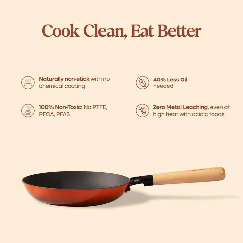 Cumin Co Enamel Cast Iron Frying Pan (Rust) - 2500 mL media 8