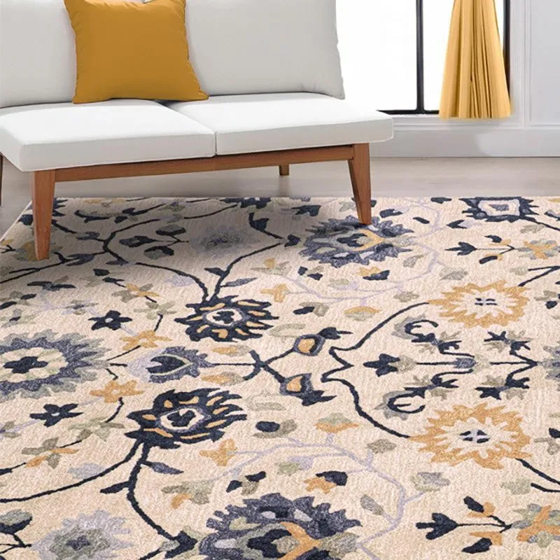 Erinyes Hand Tufted Ethnic Wool & Nylon Carpet - Blue media 3