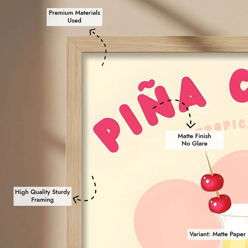 Pina Colada Archival Canvas Wall Art - Brown media 8