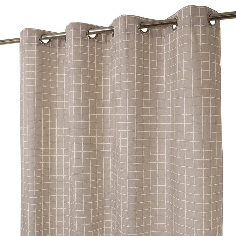 LineCraft Drape Cotton Curtain - Beige media 5