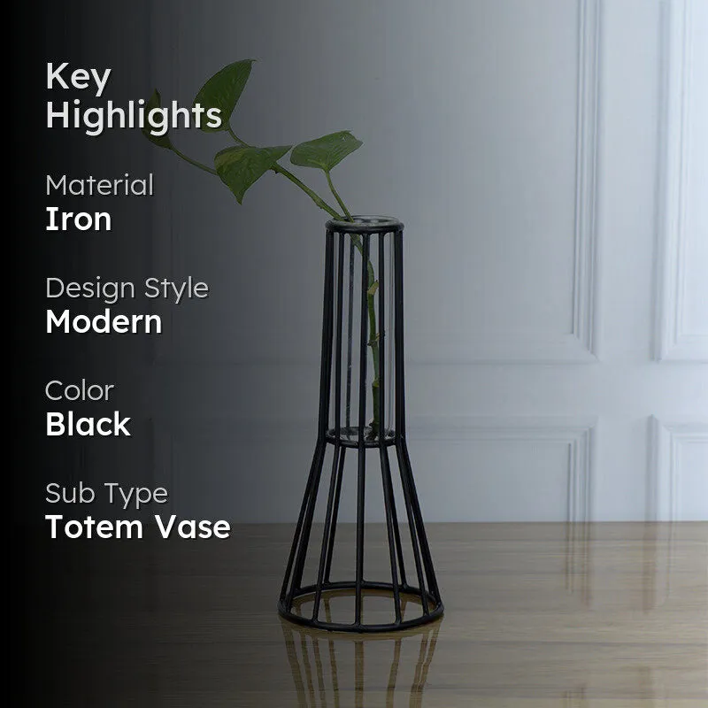 Iara Test Tube Planter - Black media 2