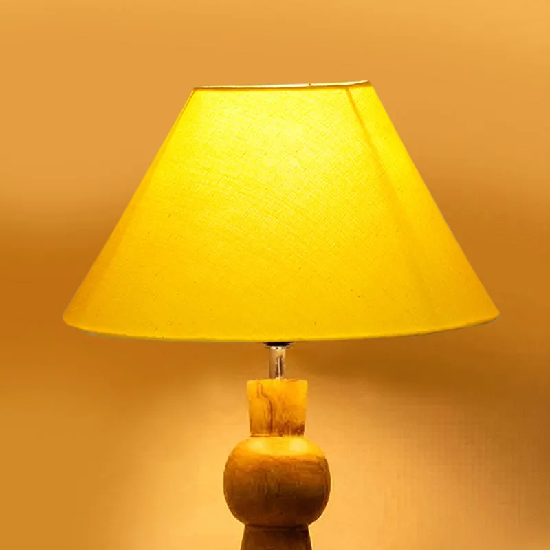 Angler Neo Wooden Table Lamp - Yellow,Brown media 4