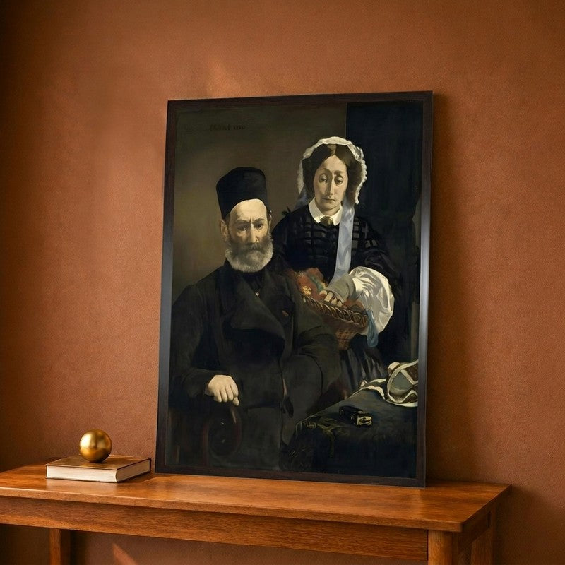 Monsieur and Madame Auguste Manet Canvas Wall Painting - 24 x 32 Inches