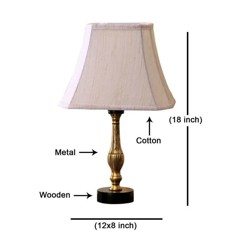 Aurelo Kivo Wooden Table Lamp - OffWhite media 8