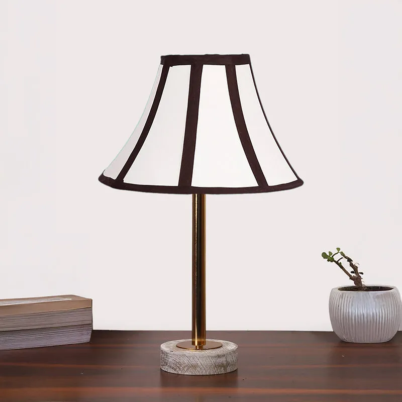 Stripra Rodin Wooden Table Lamp - White,Gold,Black media 3
