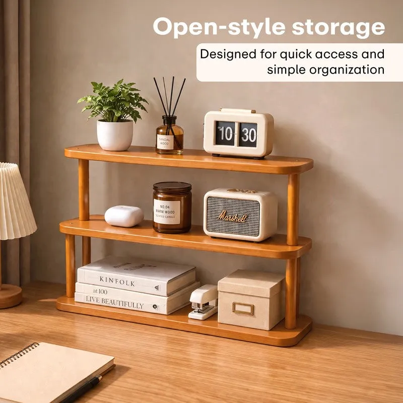 Rioware Timber 3 Tier Wood Racks - Brown media 3
