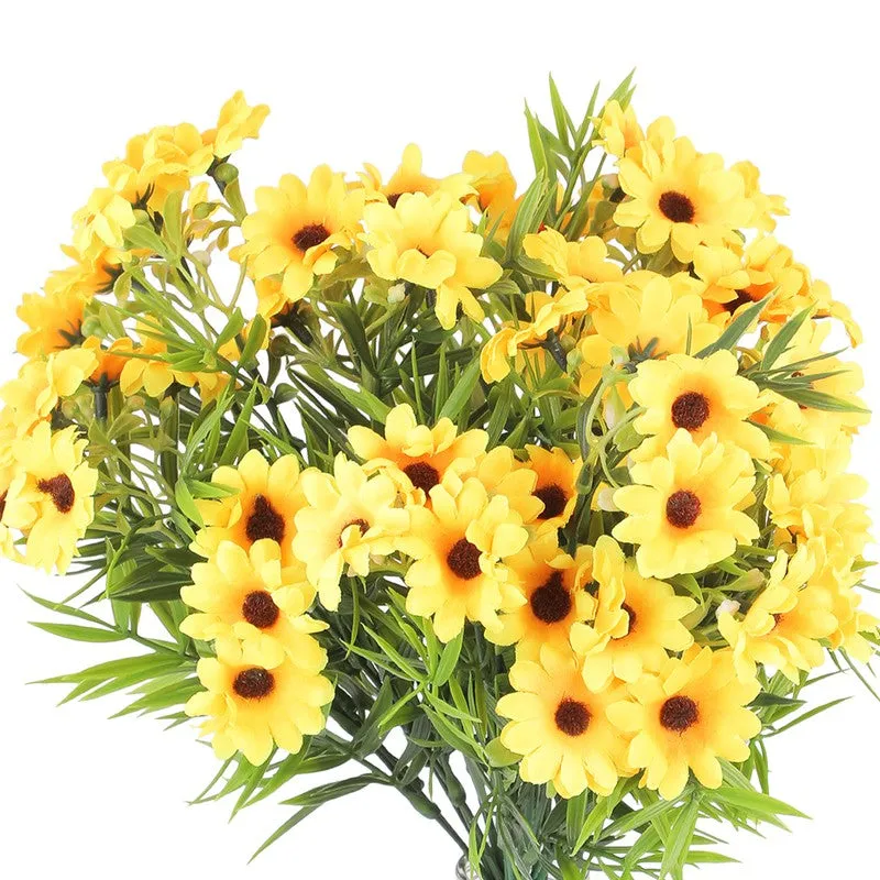 Auraflora Sunflower Arificial Flower(Yellow) - Set Of Two media 6