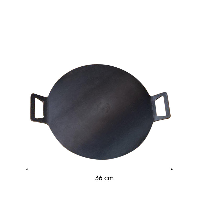Ebony Iron Round Tawa - 36 cm media 5