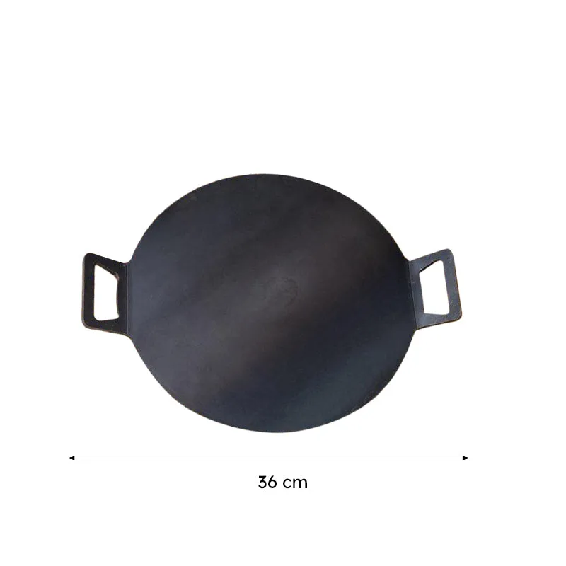 Ebony Iron Round Tawa - 36 cm media 5