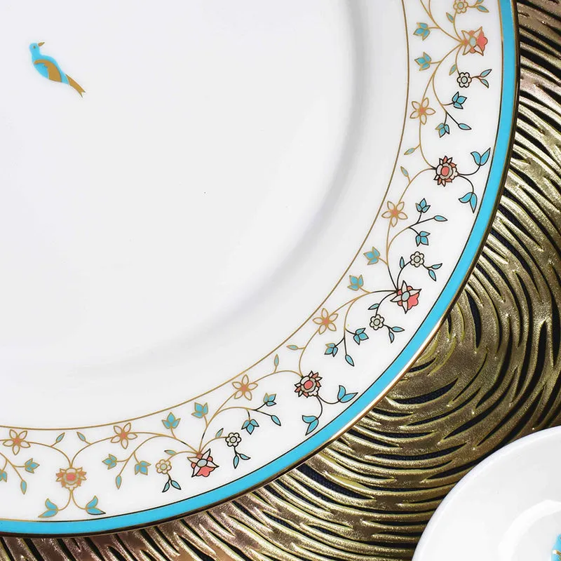 Gilded Mavi 24k Gold Brushed Porcelain Dinner Set - 21 Piece Set media 6