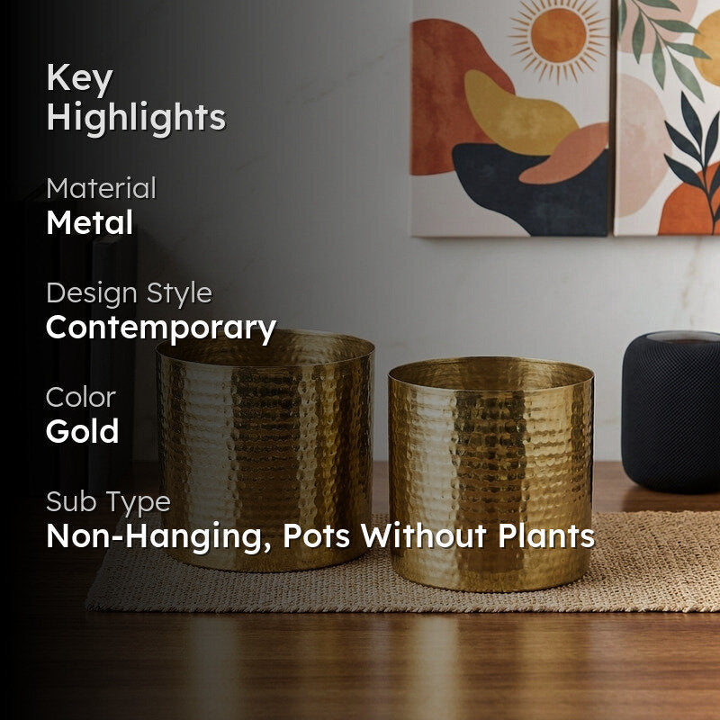 Verona Metal Planter - Set Of Two media 2