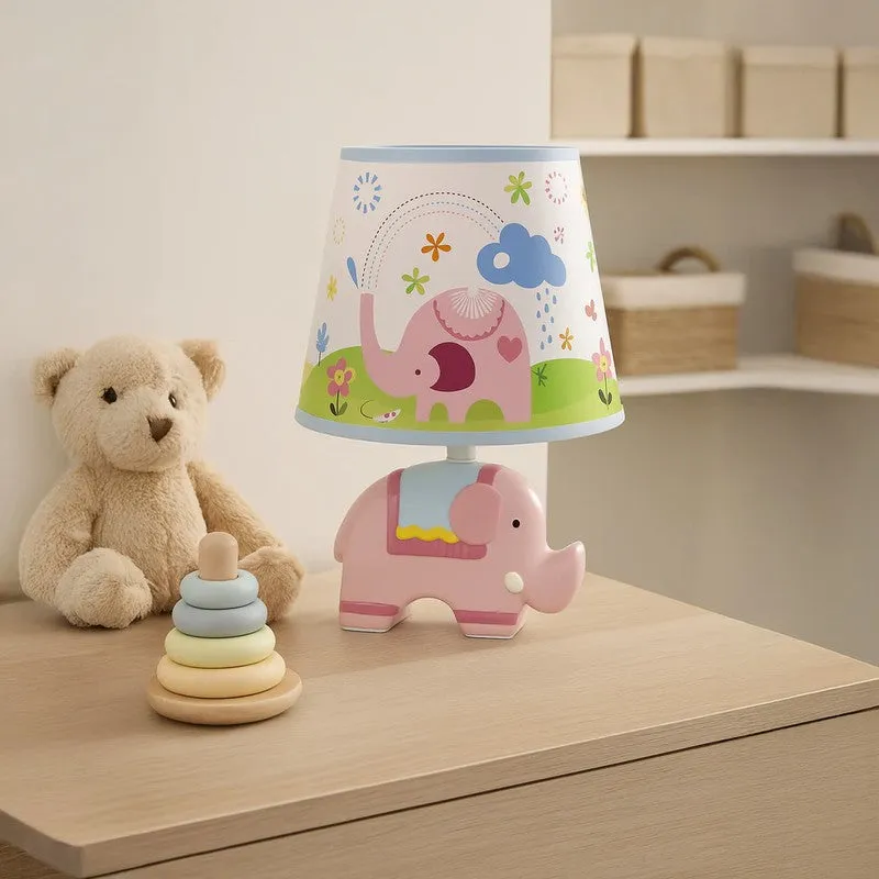 Happy Trunk Elephant Ceramic Table Lamp - Multicolor media 3