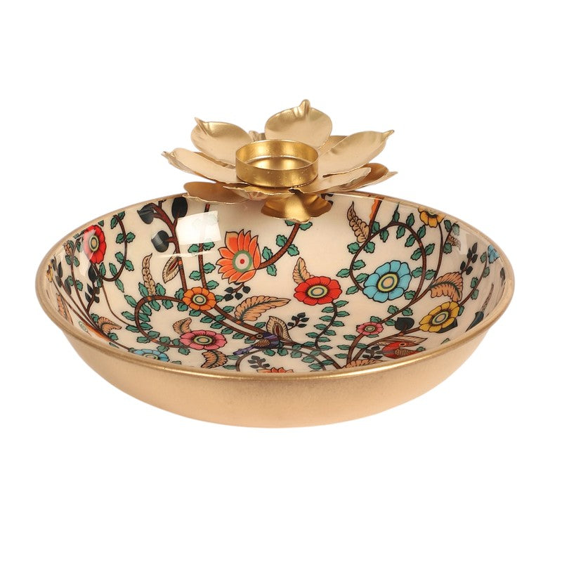 Floral Decorative Iron Urli media 4