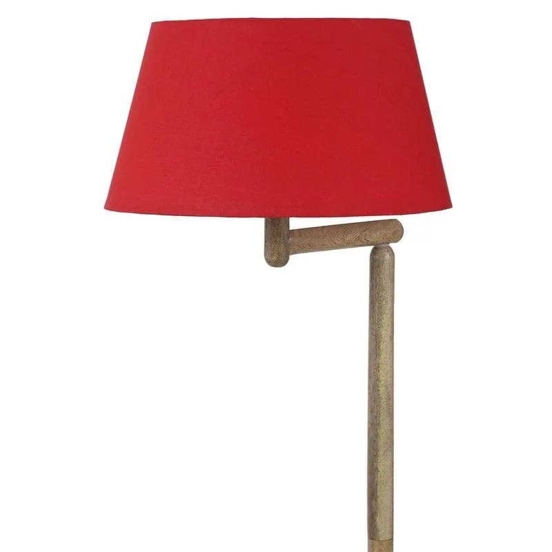 Eartha Enya Floor Lamp With Shelf - Maroon media 4