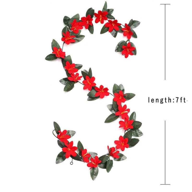 Fiora Artificial Lily Creeper (Red) Set of Five media 8