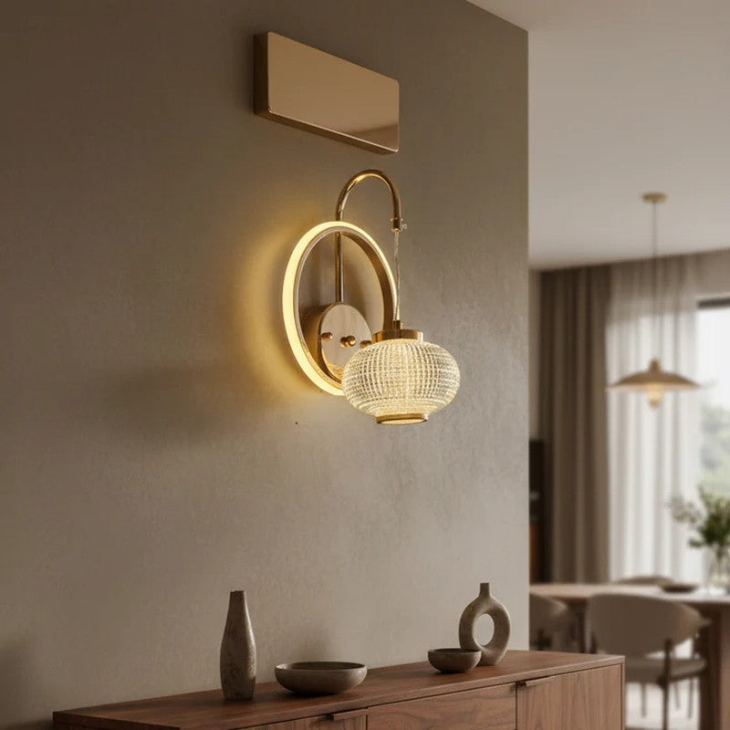 Ring of Light Crystal Globe Wall Lamp media 3