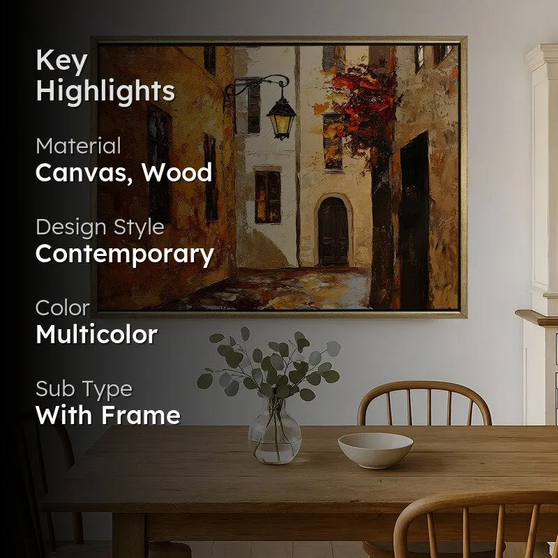 Lantern Walk Canvas Wall Painting With Frame media 2