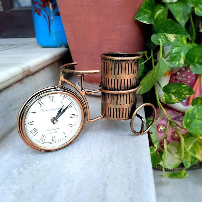 Ticking Cycle Clock Cum Stationary Stand media 1