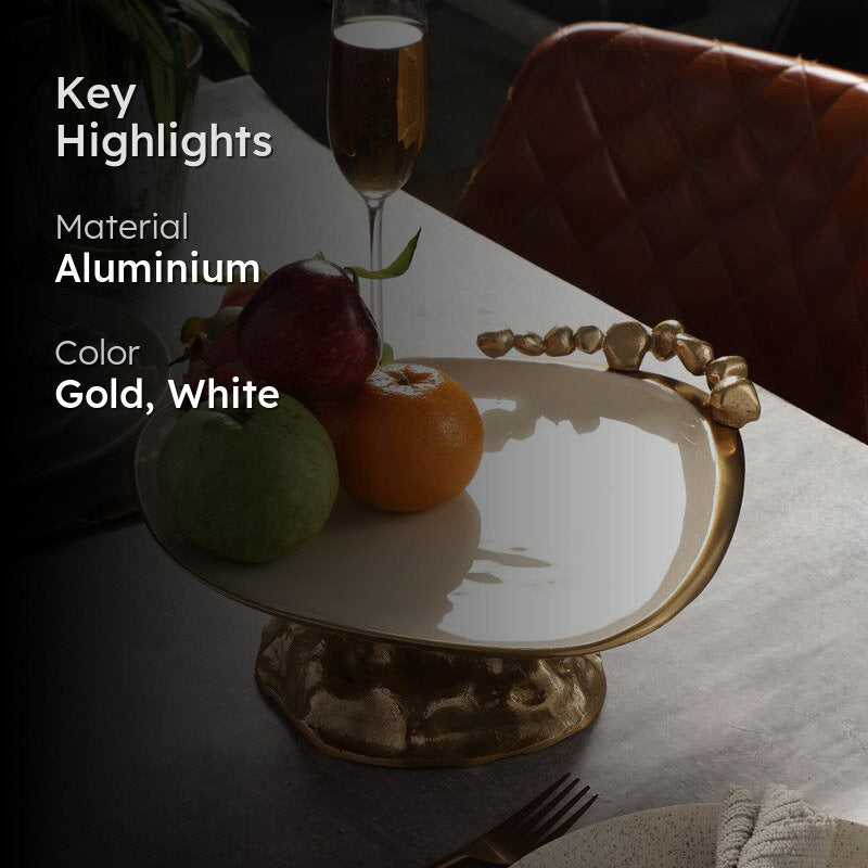Gush Cake Stand - Gold & White media 2
