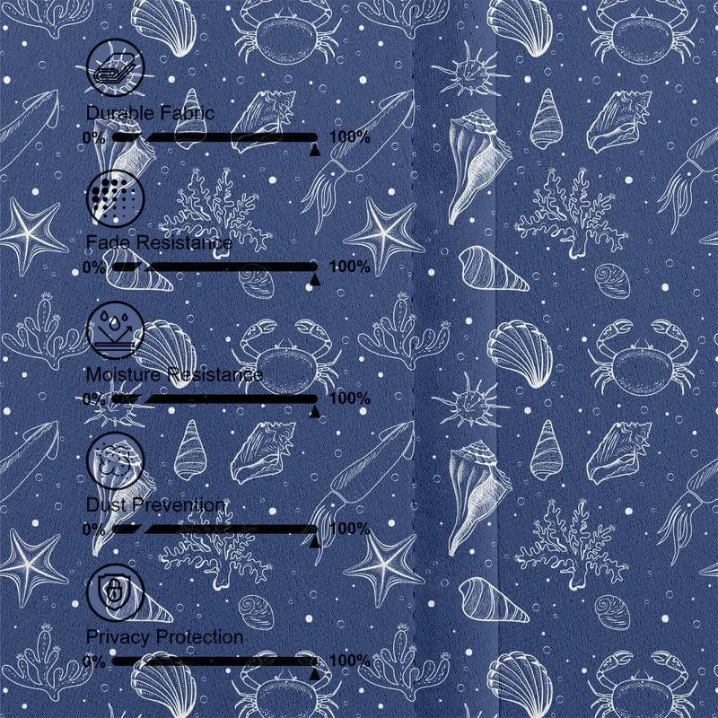 Sea Side Triple Pinch Pleat Medium Width Curtain media 6