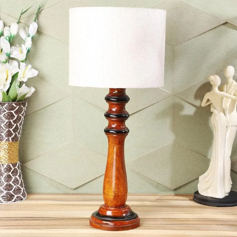 Sorar Rene Fabric Table Lamp - White,Brown media 3