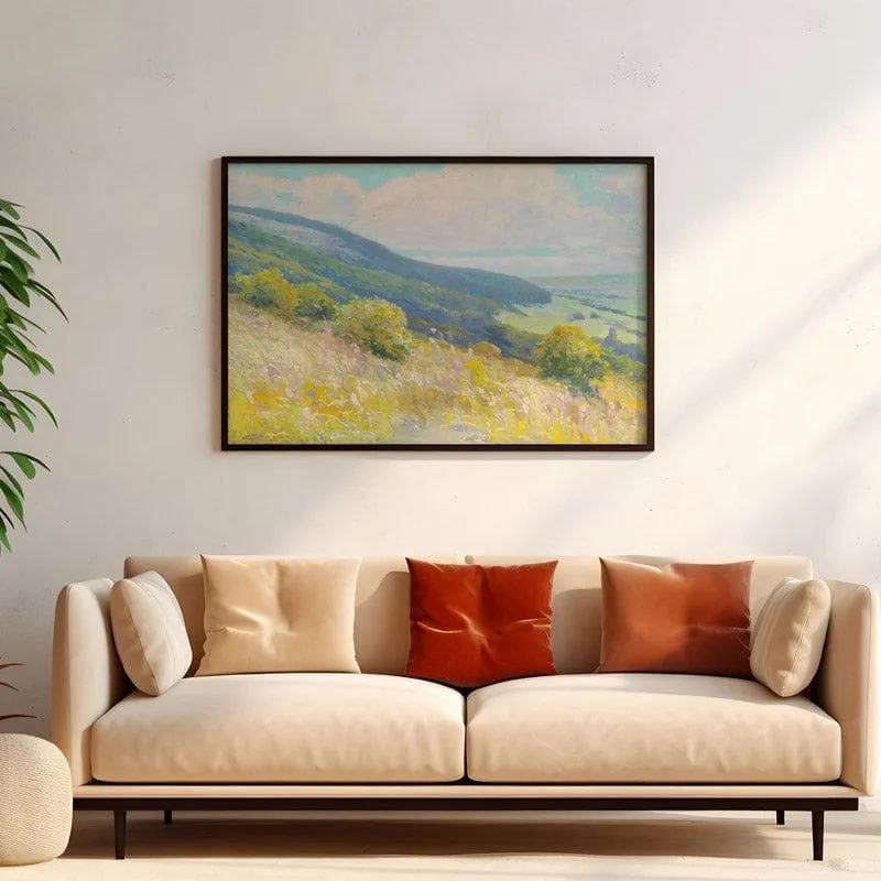 Sping Charm Landscape Canvas Wall Painting - Black Frame media 4