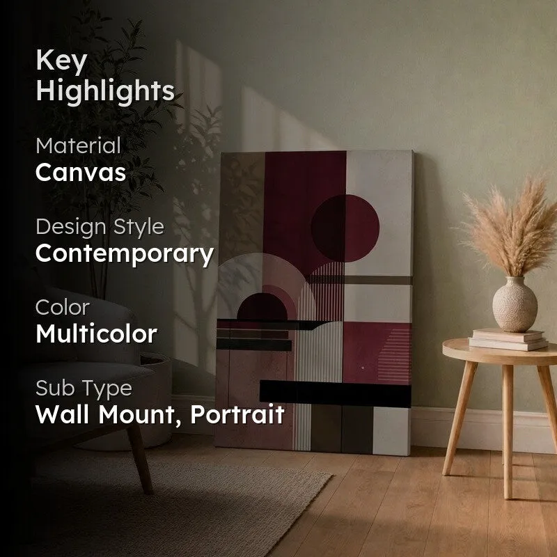 Minimal Shape Composition Canvas Wall Art media 2