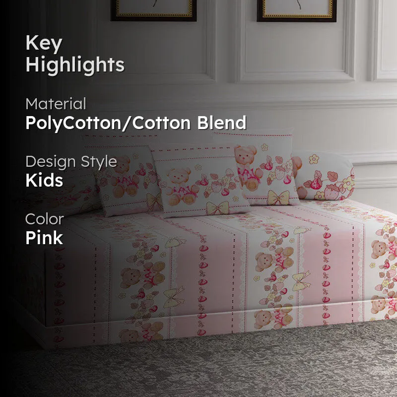 Pink Bear Diwan Set - Six Piece Set media 2