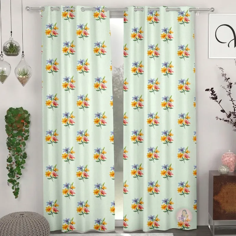 Garden Floral Aura Curtains - Set of Two media 3